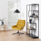Metal Bookcase Tall in Black With 5 Shelves - Seaford