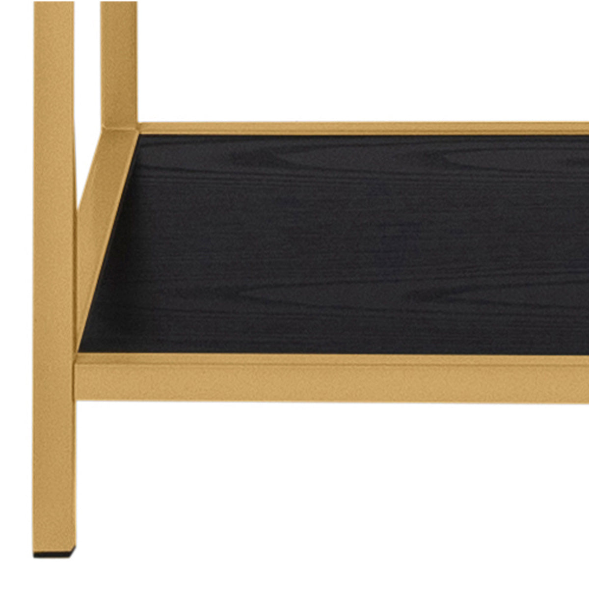 Metal Bookcase Tall in Gold With 5 Shelves - Seaford