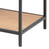 Metal Bookcase Wide in Black With 4 Shelves - Seaford