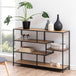 Metal Bookcase Wide in Black With 4 Shelves - Seaford