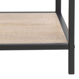 Metal Bookcase Wide in Black With 4 Shelves - Seaford