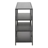 Metal Bookcase Wide in Black With 4 Shelves - Seaford