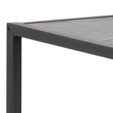 Metal Bookcase Wide in Black With 4 Shelves - Seaford