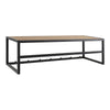 Metal Coat Rack in Black With Wooden Top - Seaford