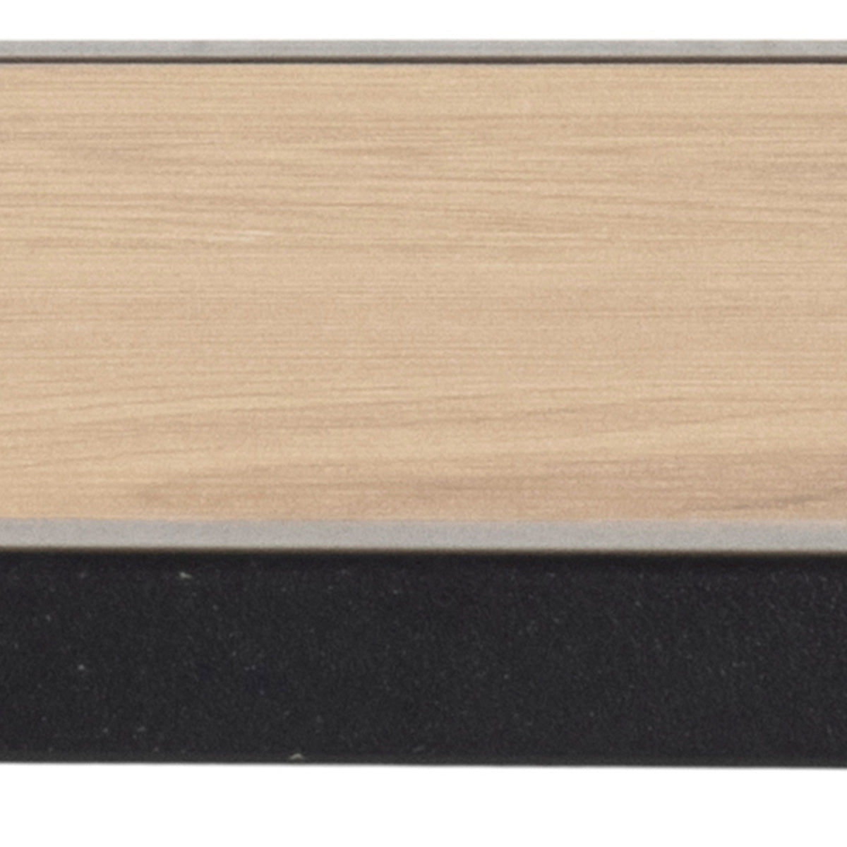 Metal Coat Rack in Black With Wooden Top - Seaford