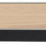 Metal Coat Rack in Black With Wooden Top - Seaford