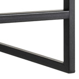 Metal Coat Rack in Black With Wooden Top - Seaford