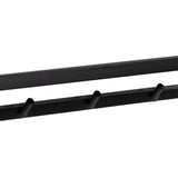 Metal Coat Rack in Black With Wooden Top - Seaford