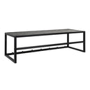 Metal Coat Rack in Black With Wooden Top - Seaford