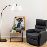 Metal Coffee Table Square in Black With Wooden Top - Seaford