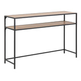 Metal Console Table With Wooden Top - Seaford