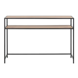 Metal Console Table With Wooden Top - Seaford