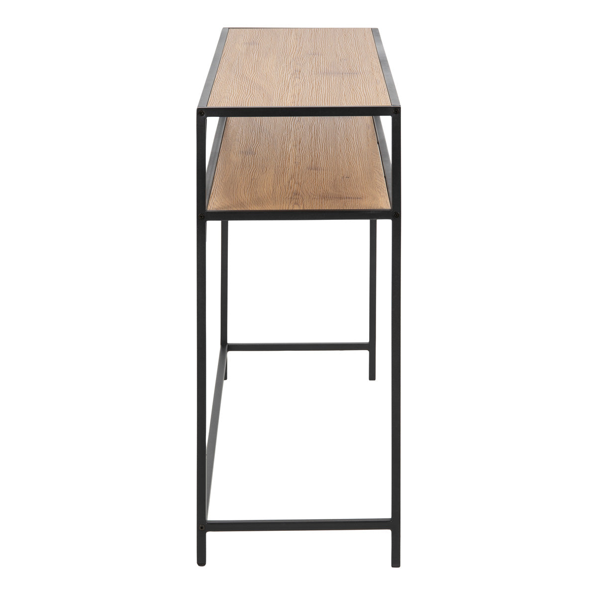 Metal Console Table With Wooden Top - Seaford