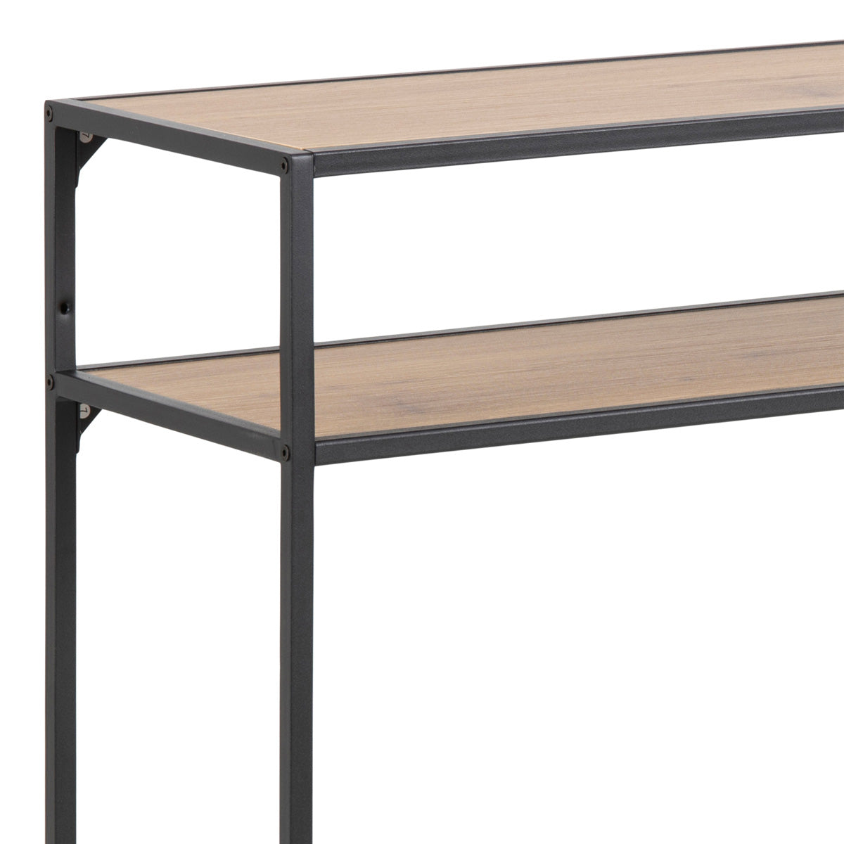 Metal Console Table With Wooden Top - Seaford