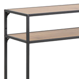 Metal Console Table With Wooden Top - Seaford