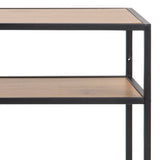 Metal Console Table With Wooden Top - Seaford