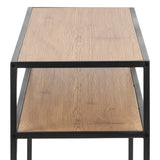 Metal Console Table With Wooden Top - Seaford