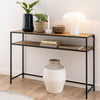 Metal Console Table With Wooden Top - Seaford