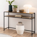 Metal Console Table With Wooden Top - Seaford