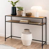 Metal Console Table With Wooden Top - Seaford