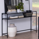 Metal Console Table With Wooden Top - Seaford