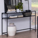 Metal Console Table With Wooden Top - Seaford