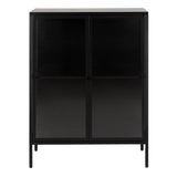 Metal Display Cabinet Low With 2 Glass Doors - Newcastle