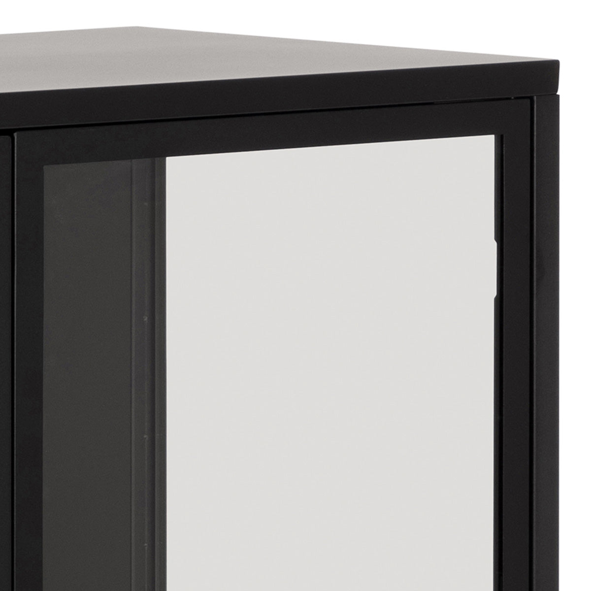 Metal Display Cabinet Low With 2 Glass Doors - Newcastle