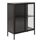 Metal Display Cabinet Low With 2 Glass Doors - Newcastle