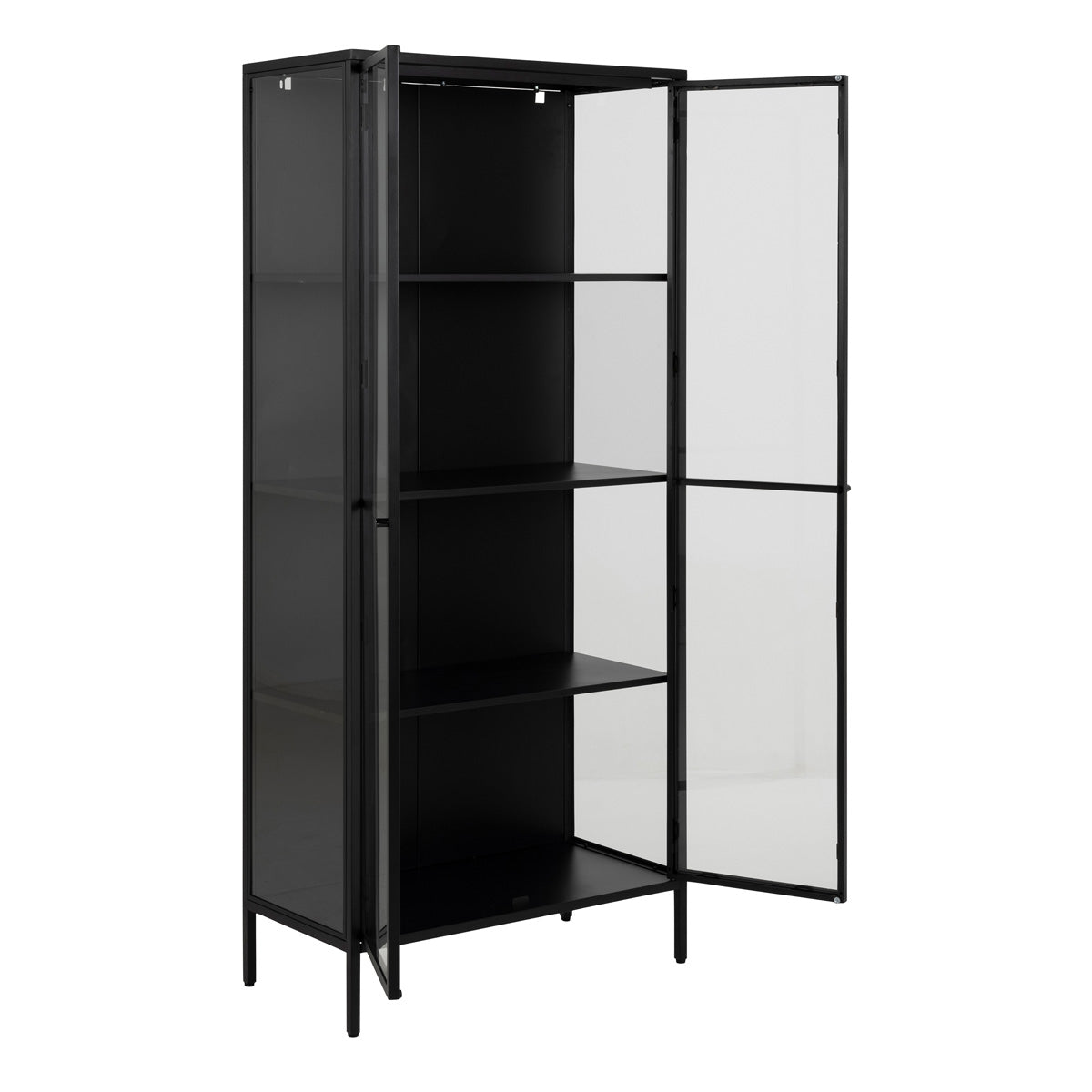 Metal Display Cabinet Tall With 2 Glass Doors - Newcastle