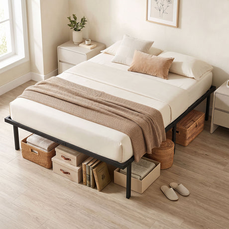 Metal Double Bed 136cm Wide - Velmora