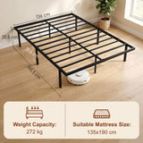 Metal Double Bed 136cm Wide - Velmora