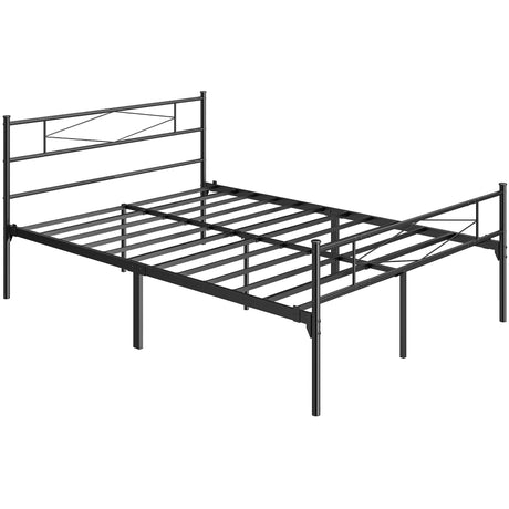 Metal Double Bed 137.5cm Wide - Velmora