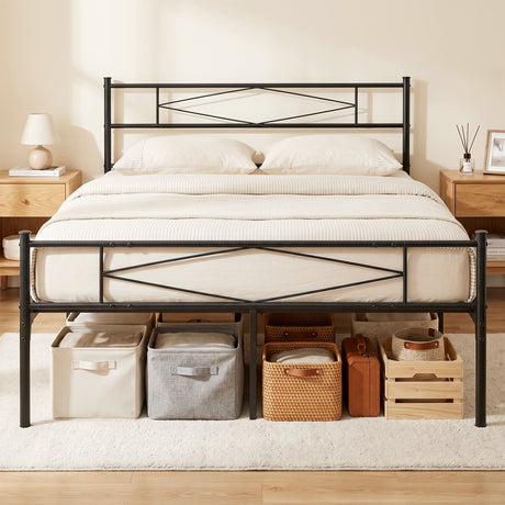 Metal Double Bed 137.5cm Wide - Velmora