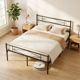 Metal Double Bed 137.5cm Wide - Velmora