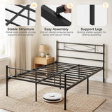 Metal Double Bed 137.5cm Wide - Velmora