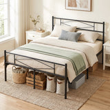 Metal Double Bed 137.5cm Wide - Velmora