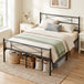 Metal Double Bed 137.5cm Wide - Velmora