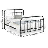 Metal Double Bed - Logan