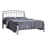 Metal Double Bed With Wooden Posts - Tetras