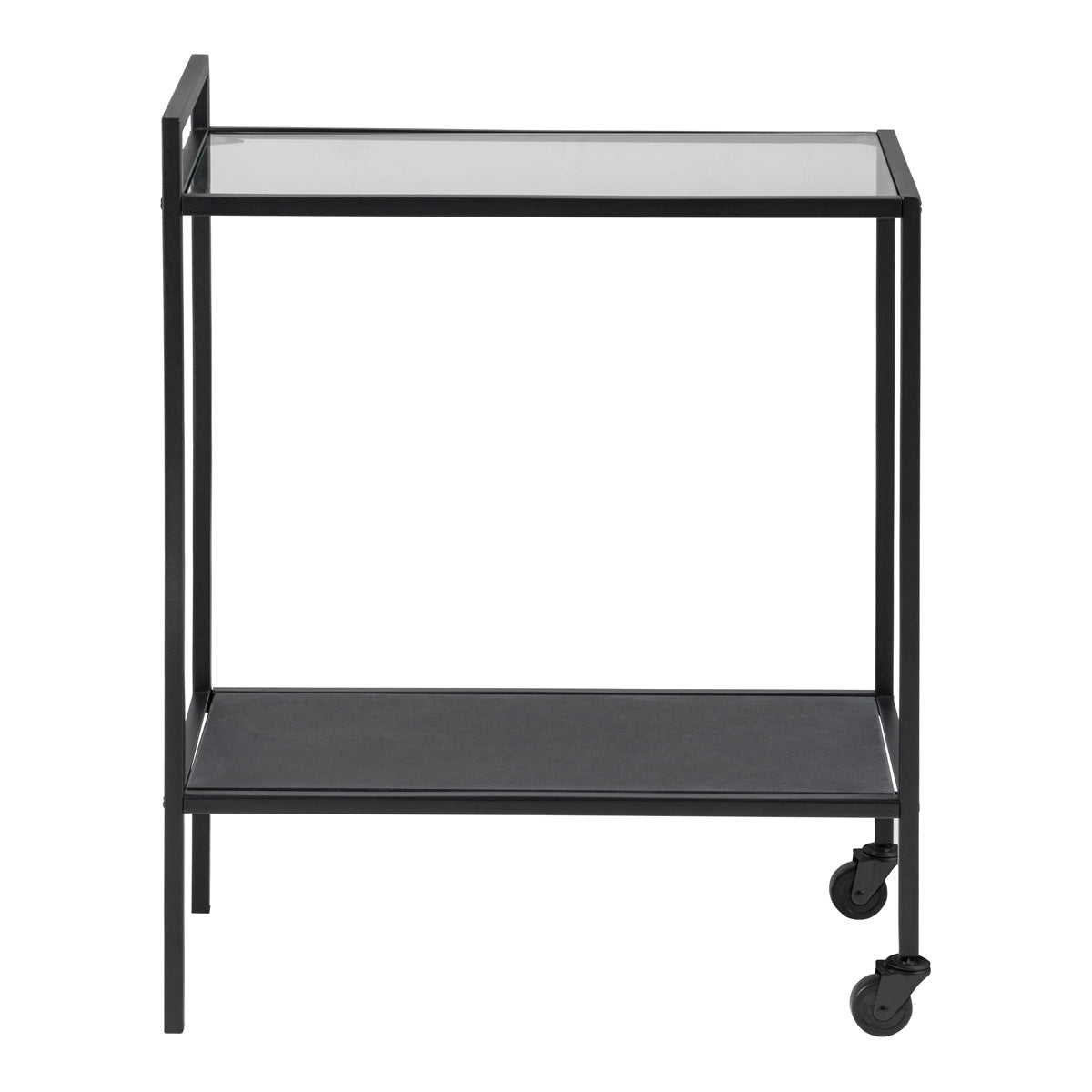 Metal Drinks Serving Trolley With Glass Top - Seaford