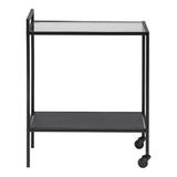Metal Drinks Serving Trolley With Glass Top - Seaford