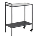 Metal Drinks Serving Trolley With Glass Top - Seaford