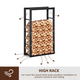Metal Firewood Log Holder Tall 100cm High - Velmora