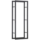 Metal Firewood Log Holder Tall 40cm Wide - Velmora