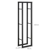 Metal Firewood Log Holder Tall 40cm Wide - Velmora
