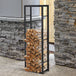 Metal Firewood Log Holder Tall 40cm Wide - Velmora
