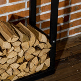 Metal Firewood Log Holder Tall 60cm Wide - Velmora