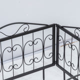 Metal Flower Bed Border Edging Garden Fence Panels 224cm in Set Of 4 - Velmora