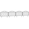 Metal Flower Bed Border Edging Garden Fence Panels 224cm in Set Of 4 - Velmora